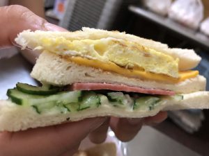 高雄旅行記6日間の5~6日目【2019年5月】の大ㄎㄡ胖碳烤三明治のサンドイッチ２