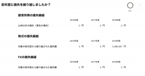 会計クラウドのfreeeで譲渡損失の繰り越し6