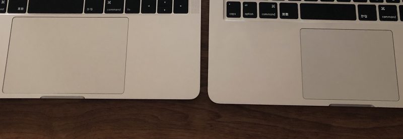 MacBook Pro 2019年モデルと2014年モデルのトラックパッドの比較