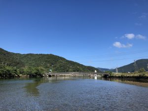 宇検村の釣りのポイントの少し潮が引いてきた状態