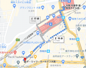 梅田の地図